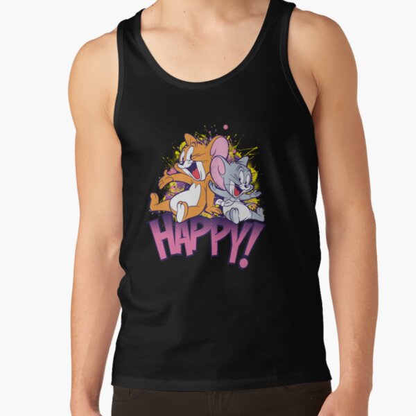 Tom And And Nibbles Happy Long Sleeve T Shirt Tank Top