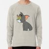 ssrcolightweight sweatshirtmensoatmeal heatherfrontsquare productx1000 bgf8f8f8 12 - Tom And Jerry Shop