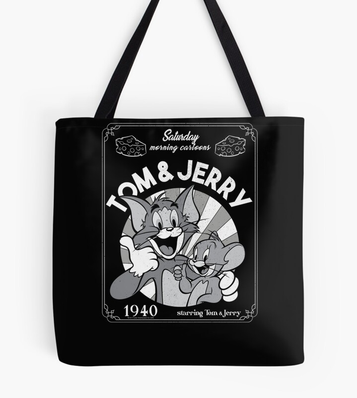 Tom And Saturday Morning Cartoons 1940 Portrait Hoodie Tote Bag