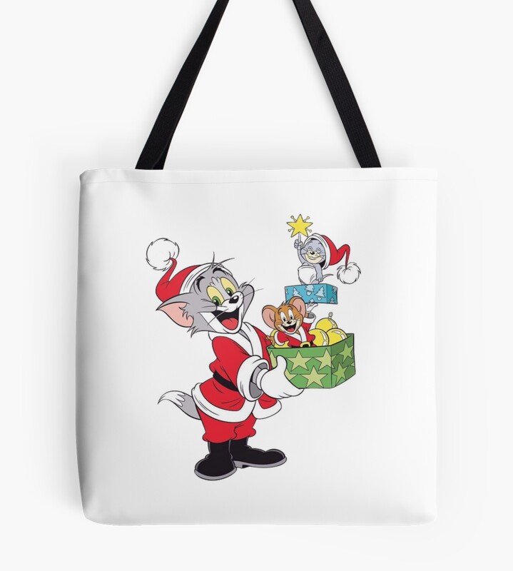 Tom and Jerry Christmas Tote Bag