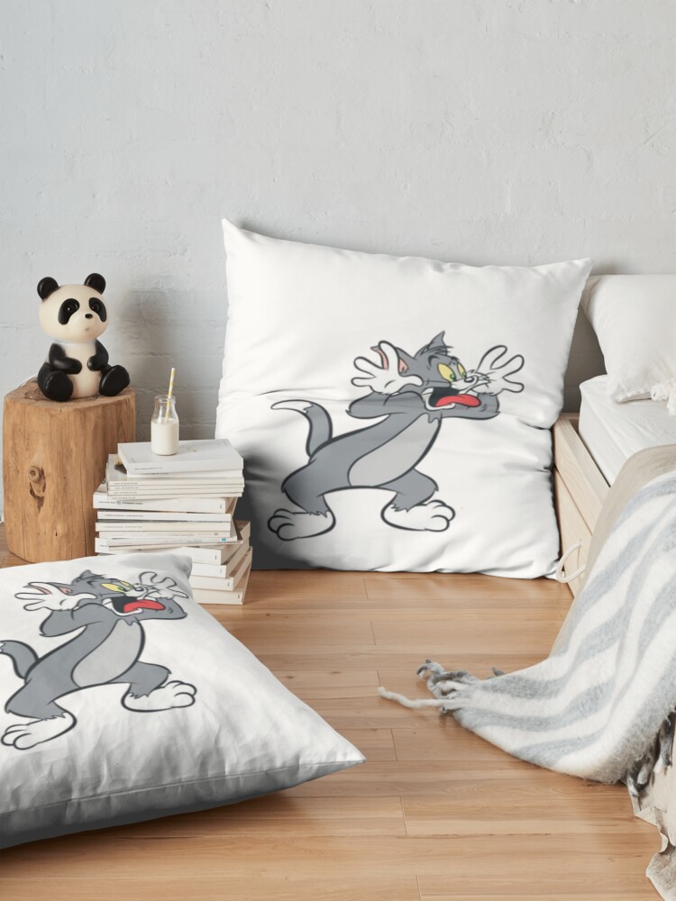 Tom Sticks Out His Tongue Throw Pillow - Image 2