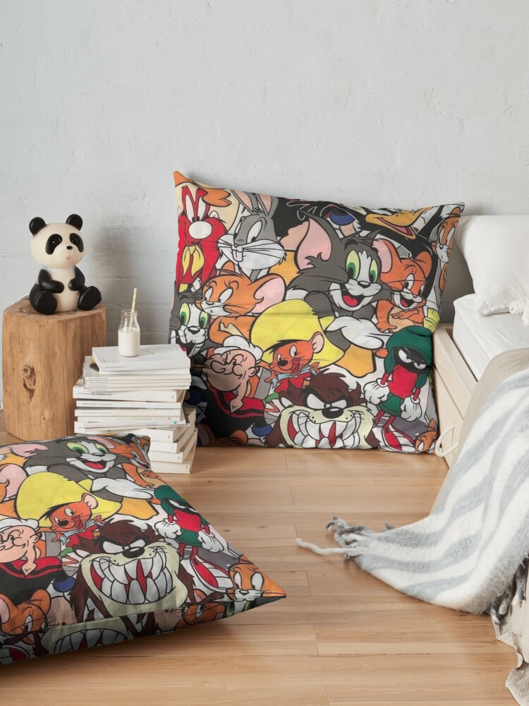 Wallpaper Cartoon Throw Pillow - Image 2