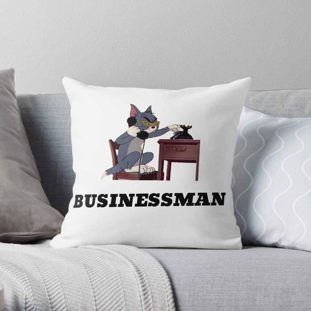 Tom Businessman Throw Pillow