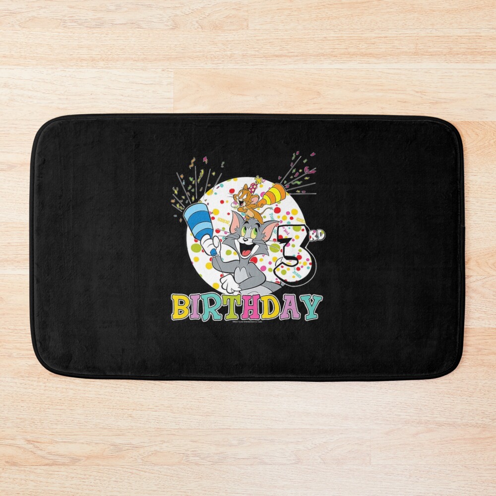 Tom And 3Rd Birthday Portrait T Shirt Bath Mat